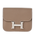 Hermes Constance Slim Wallet, &pound;1,200, Accessories, Taupe, Leather, Front view